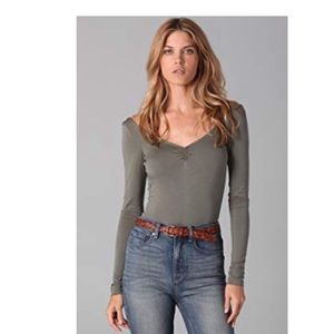 Rachel Pally Fatigue Green Low Back Bodysuit S